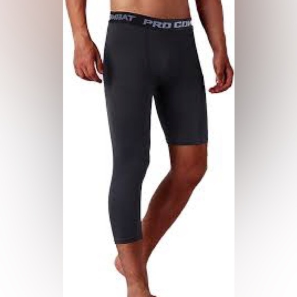 Jonscart Youth 3/4 One Leg Compression Capri Pants Athletic Base Layer Underwear - Picture 2 of 9